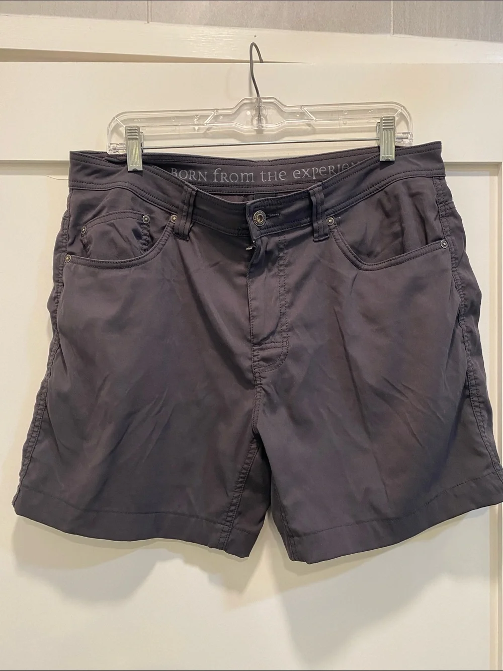 Grey Prana active short mens. Hemmed to 6”